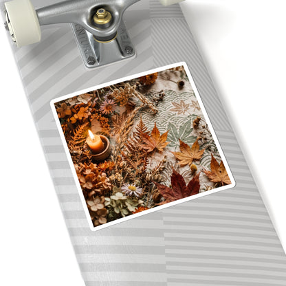 Dried Flowers Sticker | Autumn Japandi Japanese Pattern Art