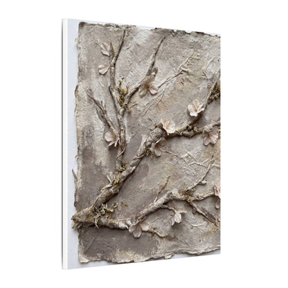 Summer Cherry Blossom Texture Canvas Art | Earthy Decor