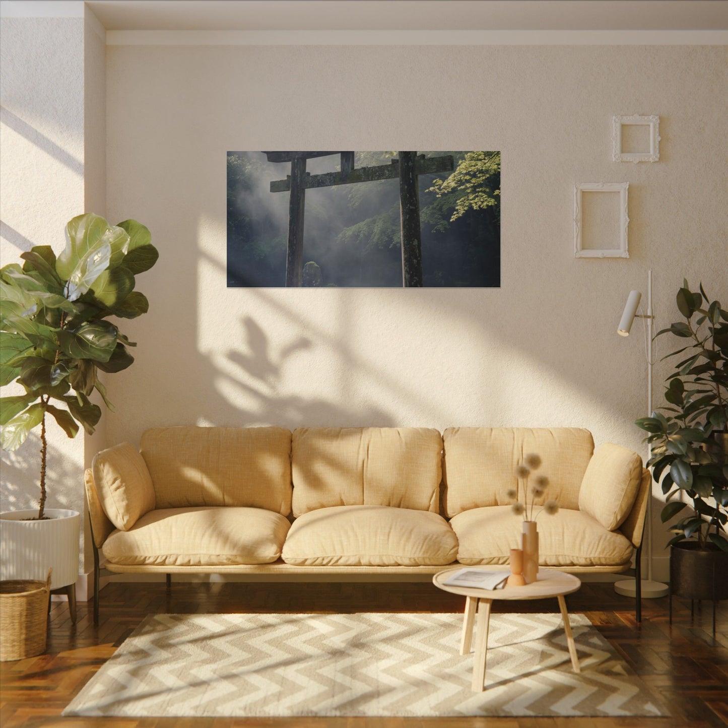 Torii Gate Canvas Art | Spring Zen Karesansui Art