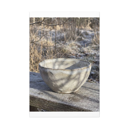 Dappled Ceramic Bowl Canvas Art - Japandi Fukinsei