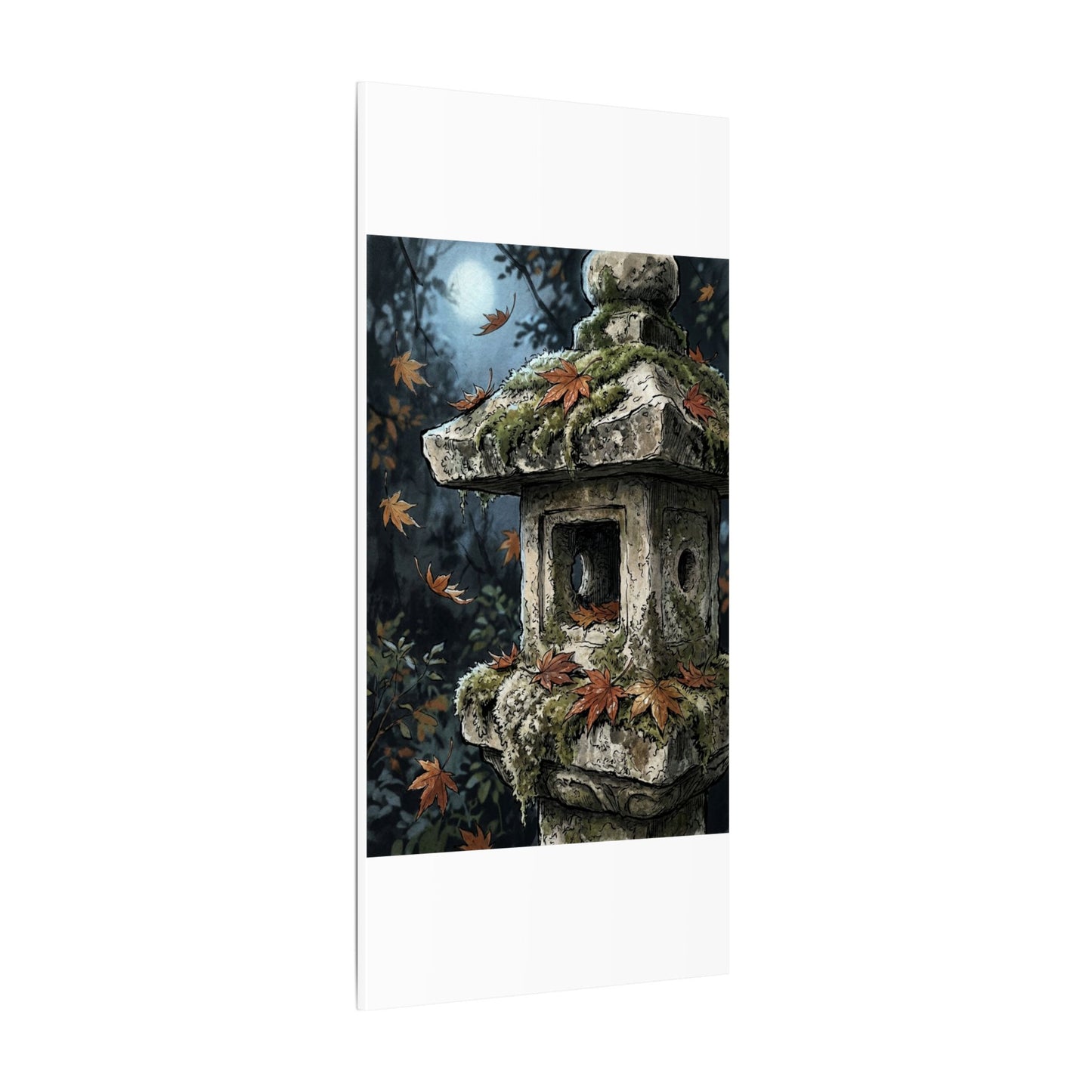 Shibui Stone Lantern Canvas Art - Japandi Minimal Line