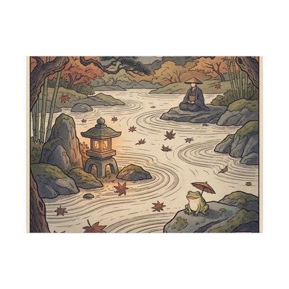 Rock Garden Autumn Canvas Art | Zen Serene Design Art Print