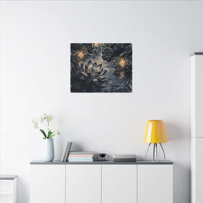 Fukinsei Lotus Flower Canvas Art - Zen Sumi E