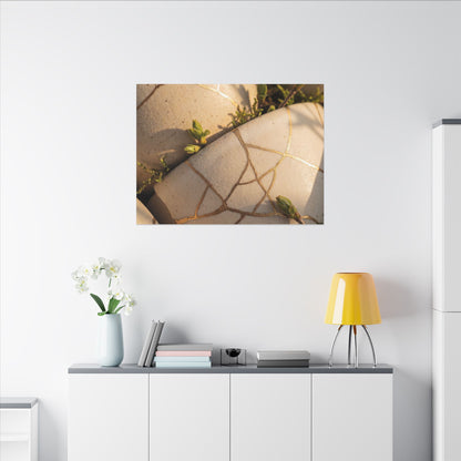 Spring Broken Pottery Gold Vein Canvas Art | Beautiful Decor