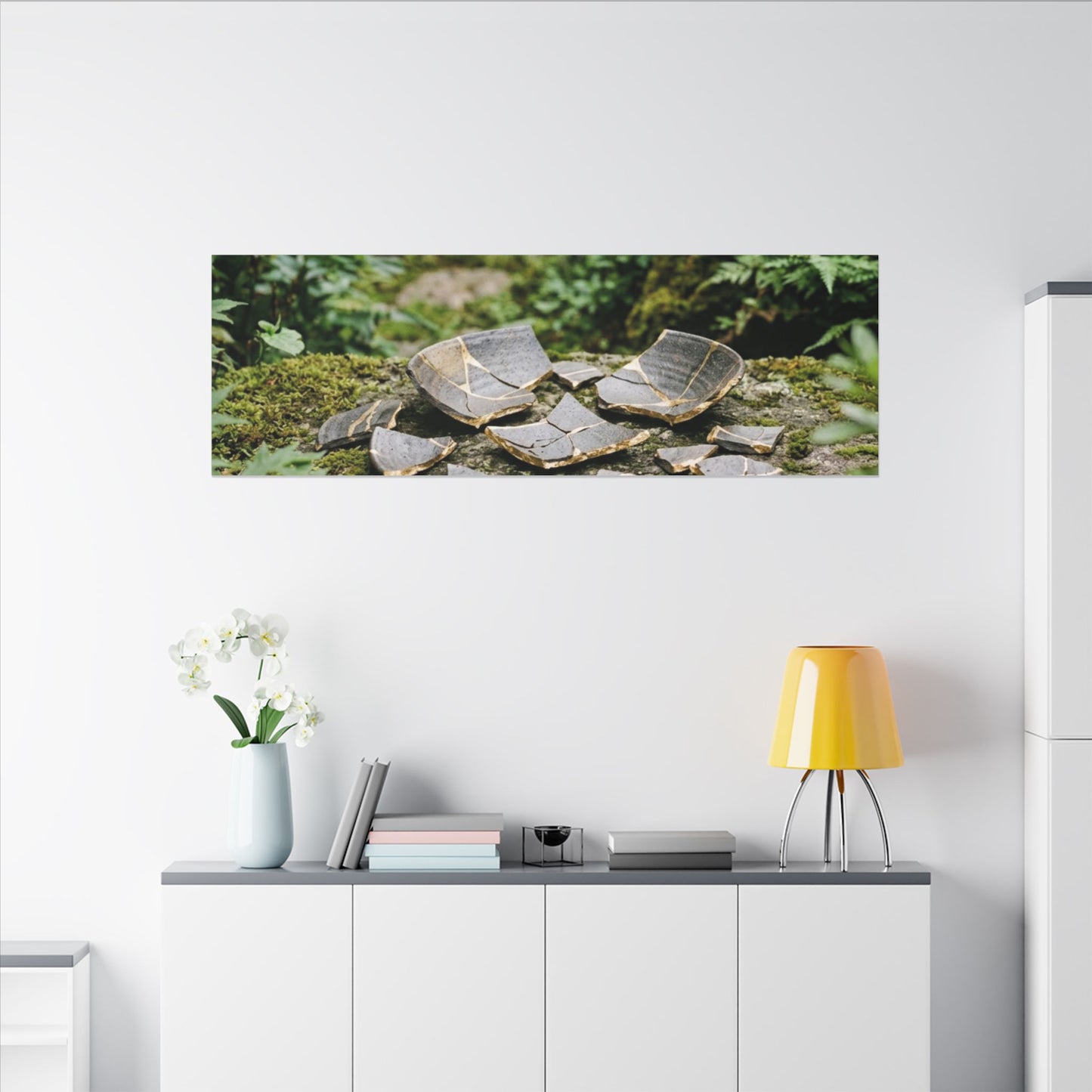 Summer Broken Pottery Gold Repair Canvas Art | Resilient Decor