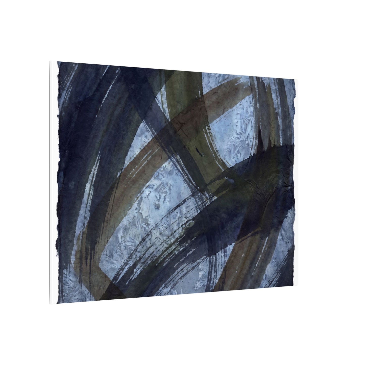 Ink Brushstroke Canvas Art | Winter Dark Japandi Shadow Zen Art