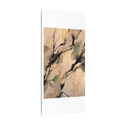 Japandi Shadow Play in Golden Hour | Watercolor Canvas Art