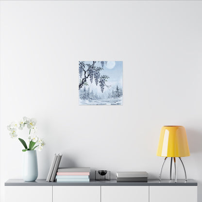 Seijaku Wisteria Canvas Art - Zen Sumi E