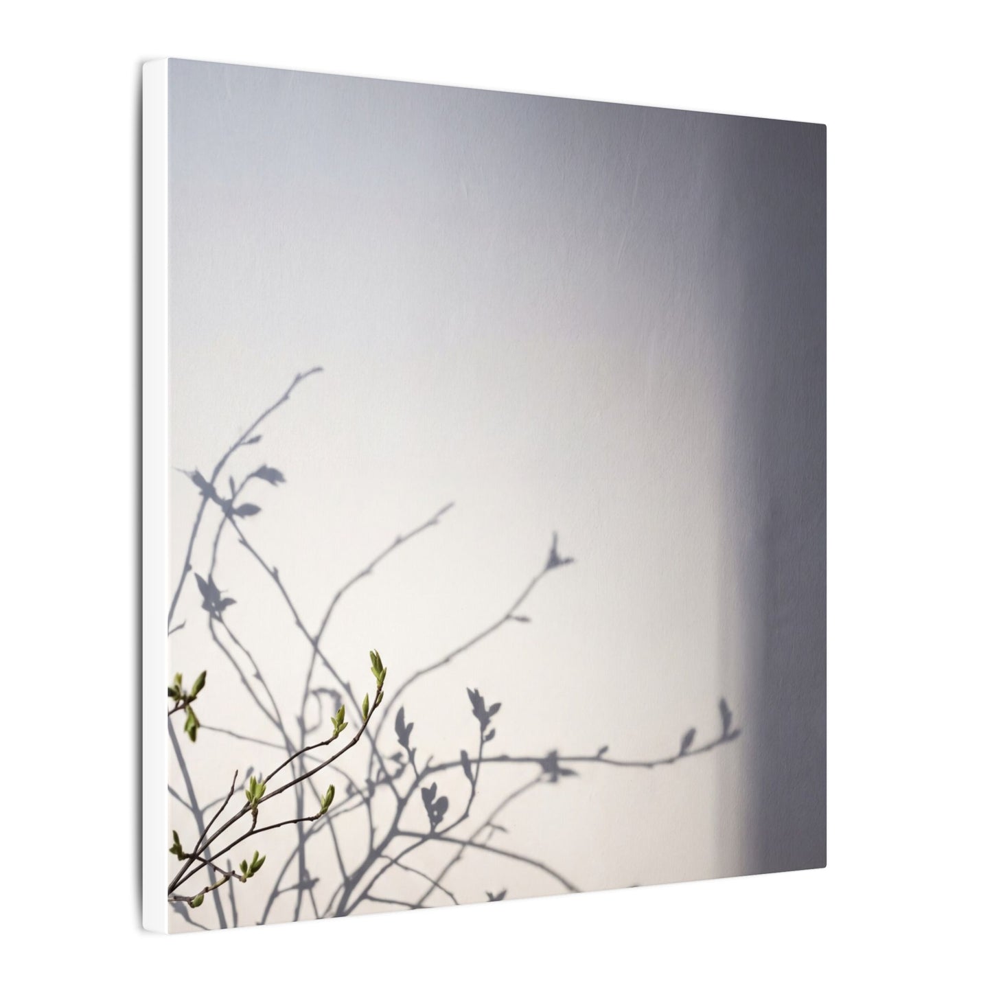 Japandi Shadow Play in Dawn | Japanese Pattern Canvas Art