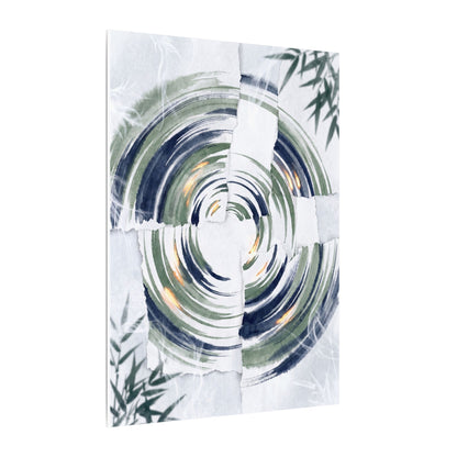 Winter Water Ripple Sumi E Canvas Art | Peaceful Decor