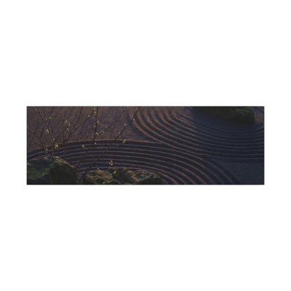 Spring Rock Garden Shadow Zen Canvas Art | Luxurious Decor