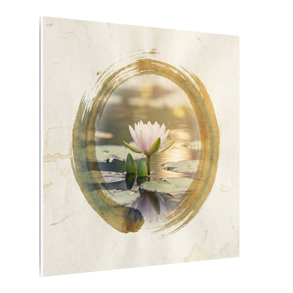 Peaceful Lotus Flower Canvas Art - Enso Zen