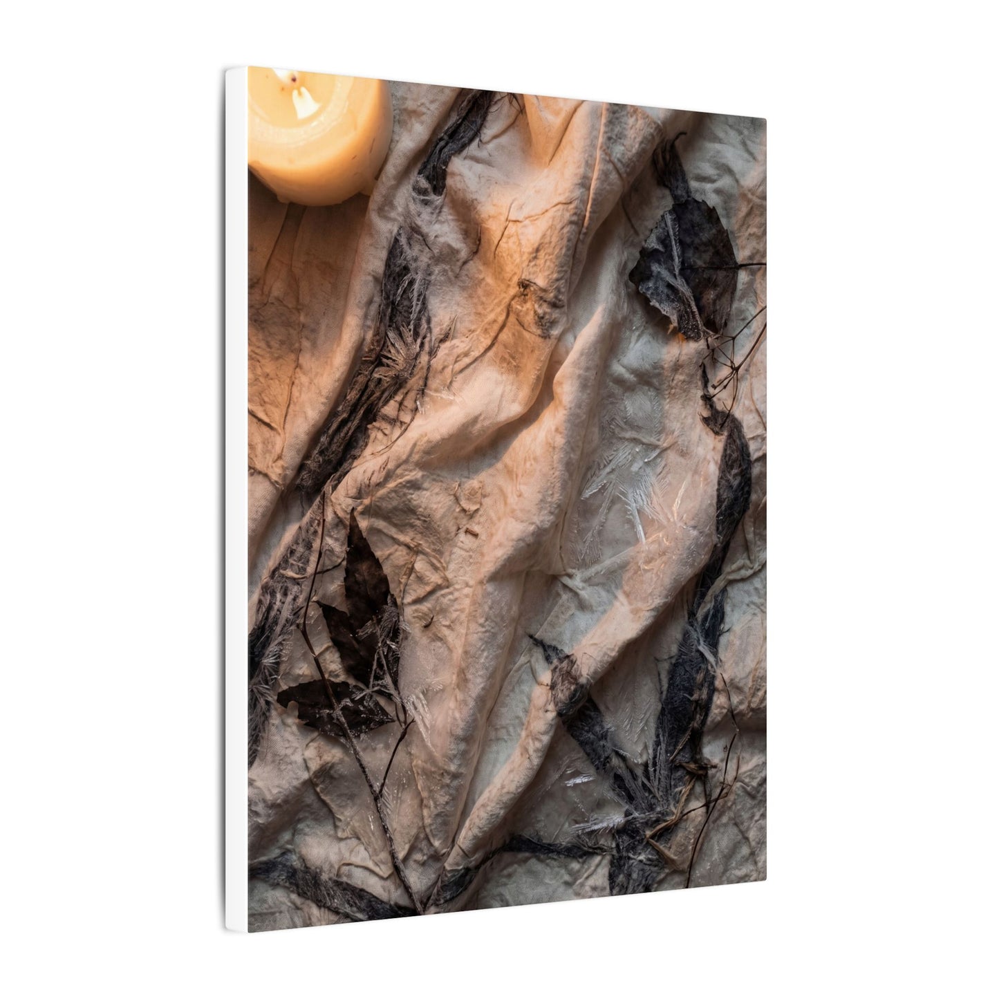 Candlelight Silk Drape Canvas Art - Japandi Mono No Aware