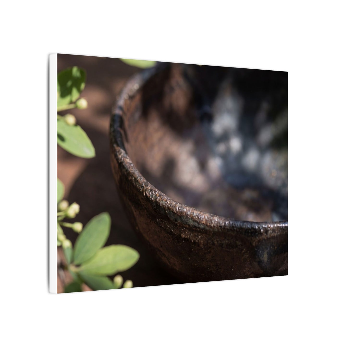 Ceramic Bowl Shadow Zen Canvas Art | Moody Dark Japandi Art