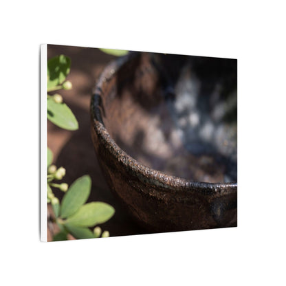 Ceramic Bowl Shadow Zen Canvas Art | Moody Dark Japandi Art