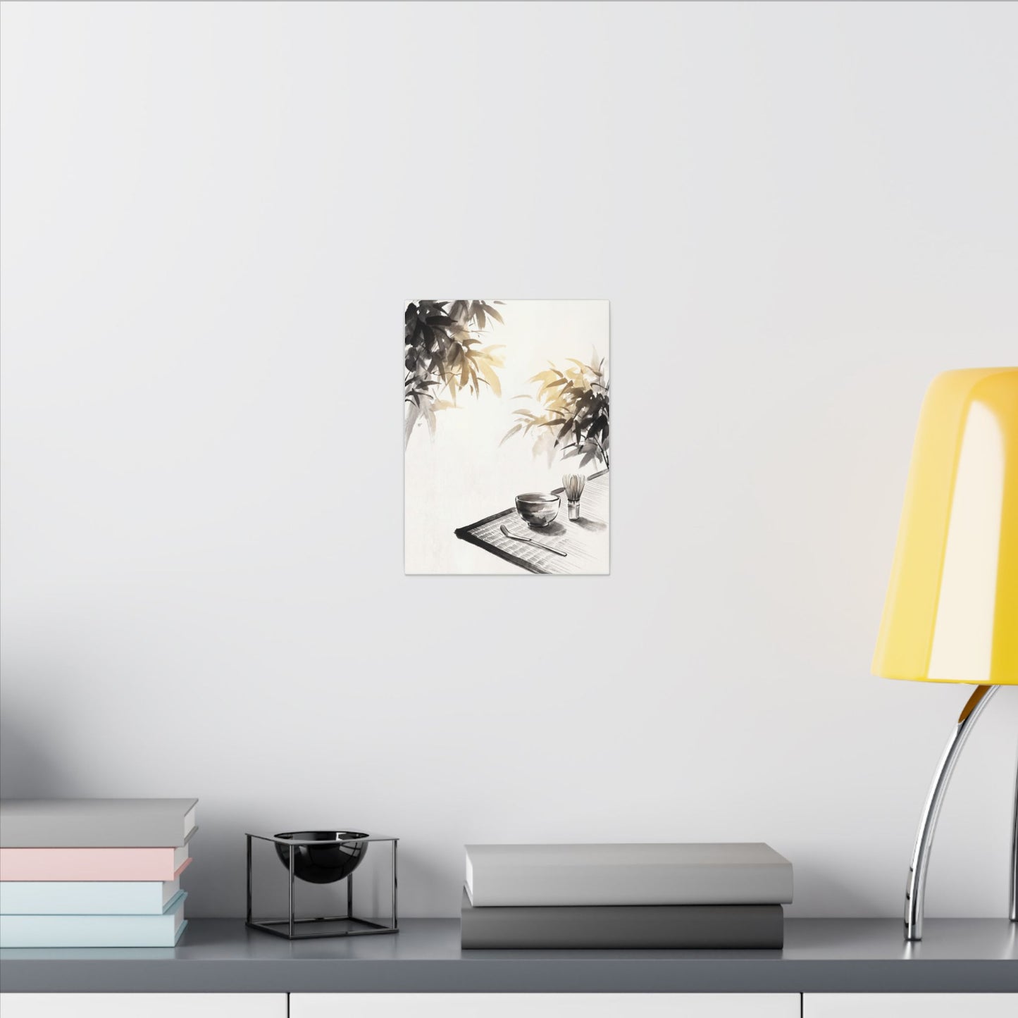 Tea Ceremony Sumi E Canvas Art | Serene Zen Art
