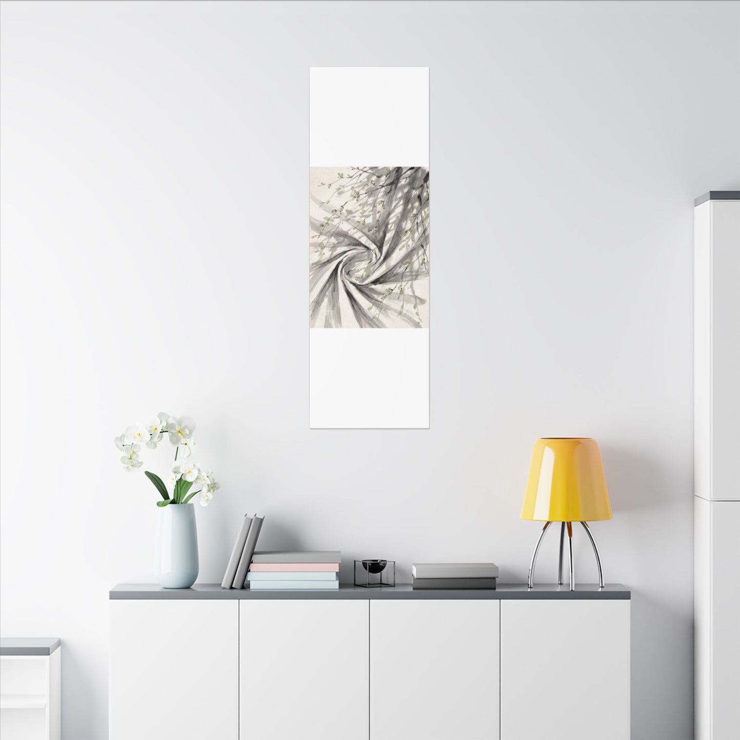 Silk Drape Spring Canvas Art | Zen Contemplative Design
