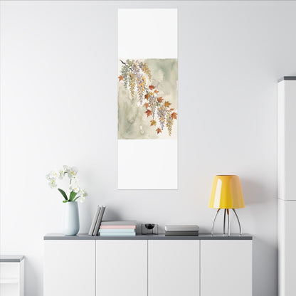 Ma Wisteria Canvas Art - Japandi Watercolor