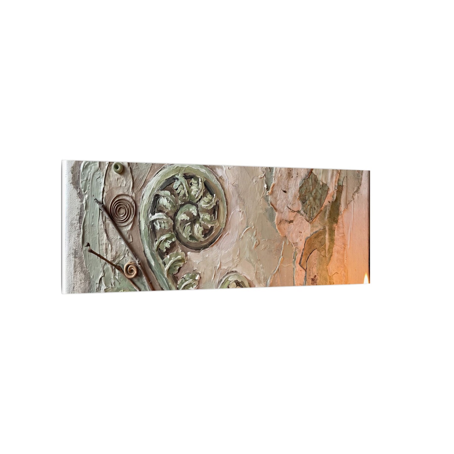 Datsuzoku Fern Unfurling Canvas Art - Japandi Texture
