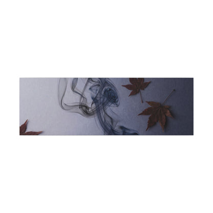 Dark Japandi Incense Smoke in Dawn | Moody Minimal Canvas Art