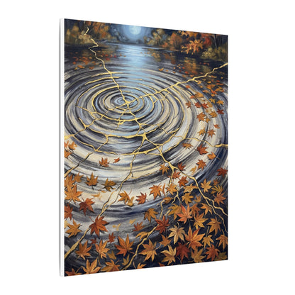 Moonlight Water Ripple Canvas Art - Kintsugi Fukinsei