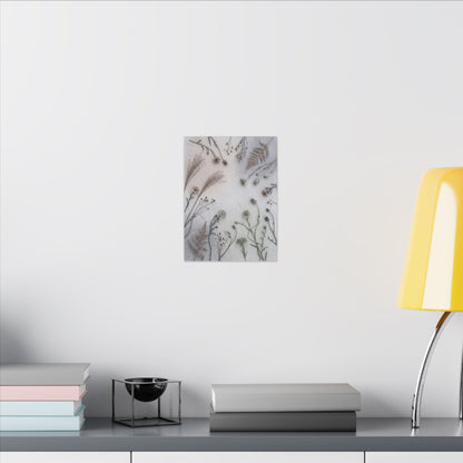 Dried Flowers Japanese Pattern Canvas Art | Elegant Japandi Art