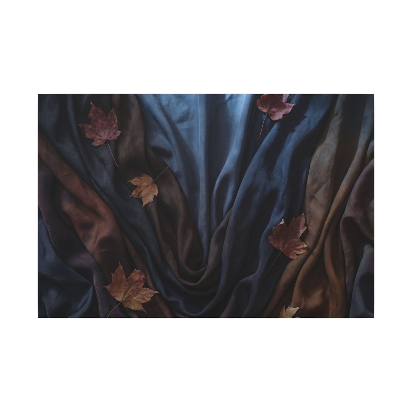 Silk Drape Canvas Art | Autumn Dark Japandi Moody Minimal Art Art Print
