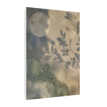 Japandi Shadow Play in Moonlight | Texture Canvas Art