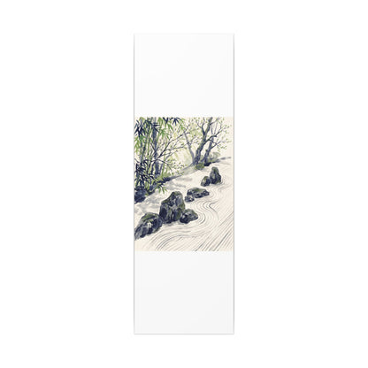 Dappled Rock Garden Canvas Art - Zen Mono No Aware