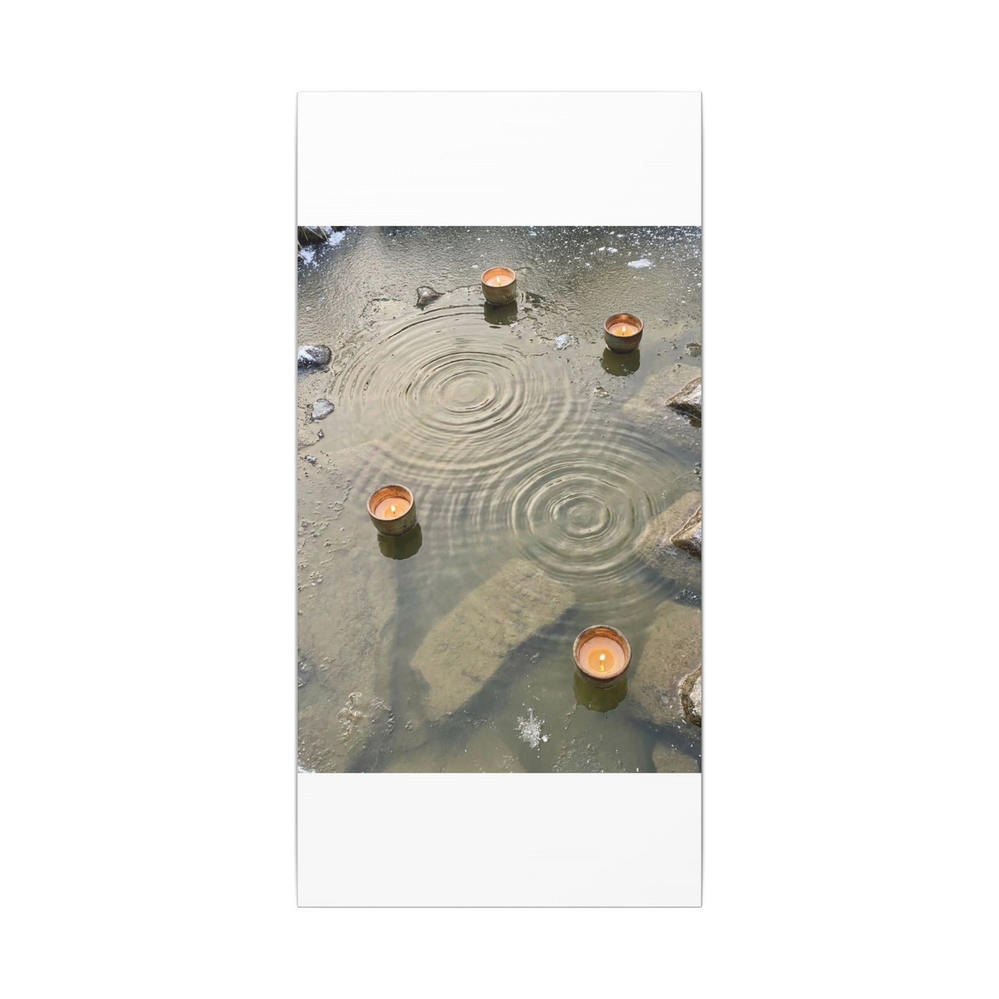 Water Ripple Canvas Art | Winter Japandi Japanese Pattern Art