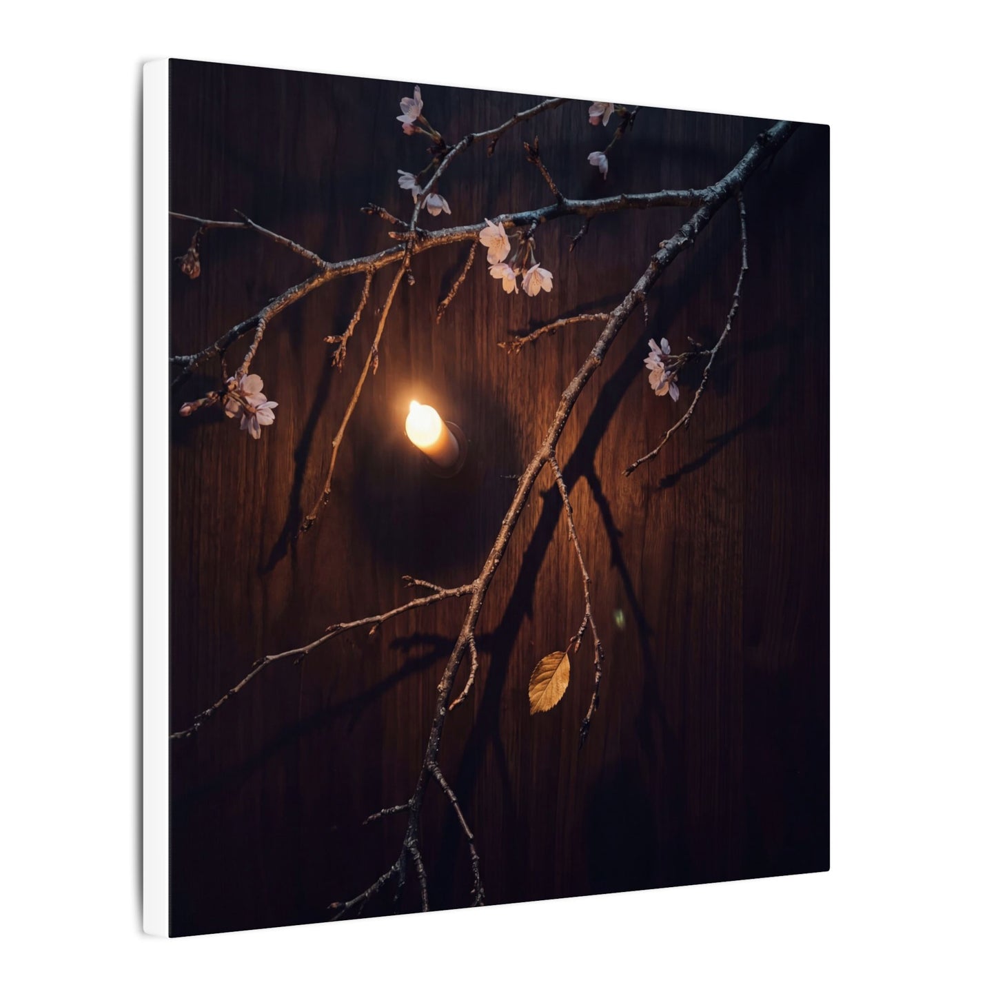 Datsuzoku Cherry Blossom Canvas Art - Dark Japandi Moody Minimal