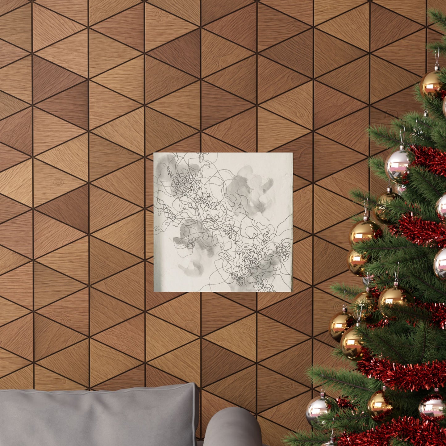 Datsuzoku Shadow Play Wall Art Print - Dark Japandi Dark Texture