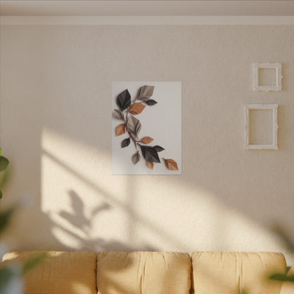 Paper Fold Autumn Canvas Art | Japandi Earthy Design