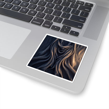 Silk Drape Winter Sticker | Dark Japandi Luxurious Design Art Print