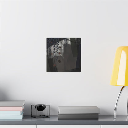 Wisteria Autumn Canvas Art | Dark Japandi Moody Design