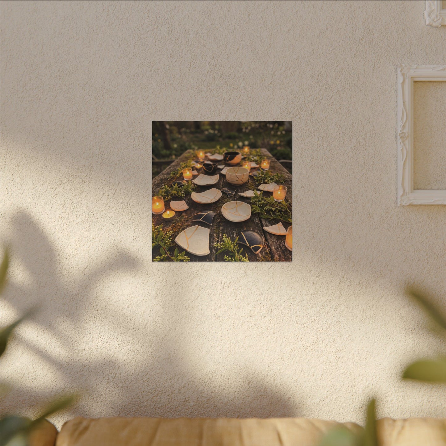 Broken Pottery Spring Canvas Art | Kintsugi Beautiful Design