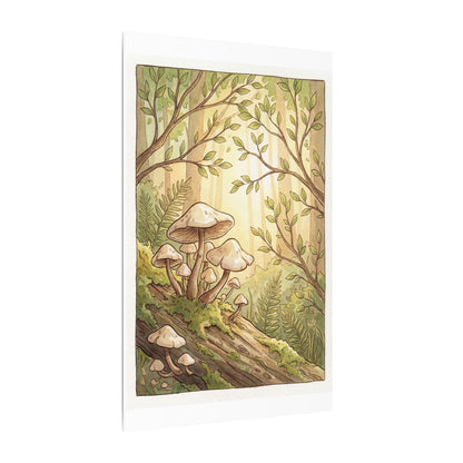 Spring Wild Mushrooms Mushroom Illustration Canvas Art | Cozy Decor