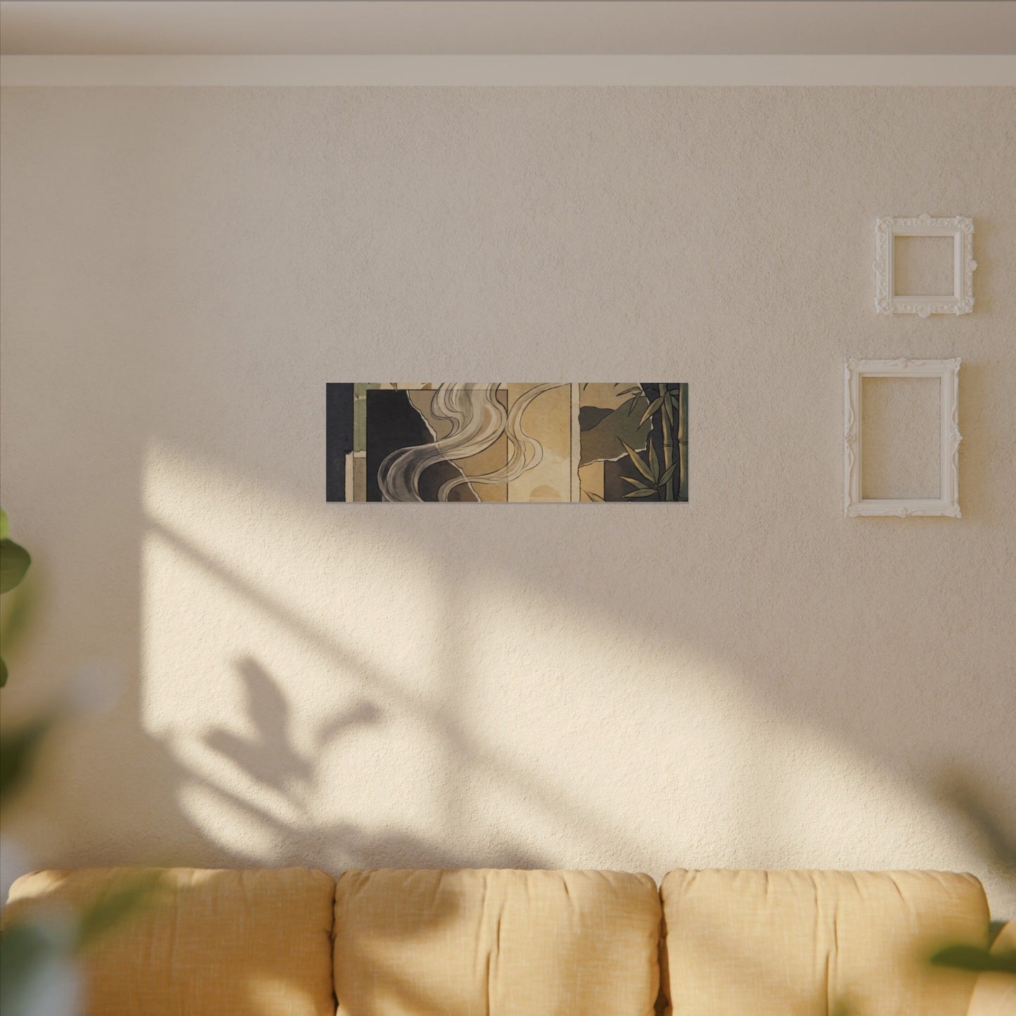 Tranquil Incense Smoke Canvas Art - Ukiyo E Inspired Zen
