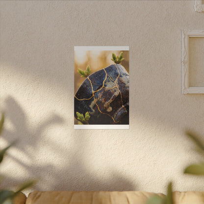 Fukinsei Rust Patina Canvas Art - Kintsugi Gold Repair