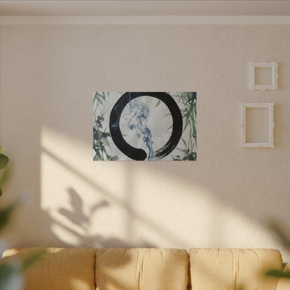 Zen Incense Smoke in Moonlight | Enso Canvas Art