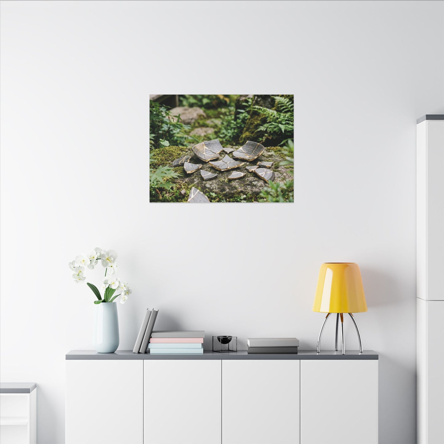 Summer Broken Pottery Gold Repair Canvas Art | Resilient Decor