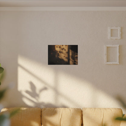 Shadow Play Canvas Art | Autumn Dark Japandi Charcoal Ink Art