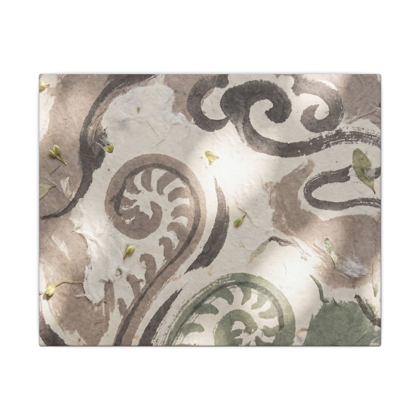 Dappled Ink Brushstroke Canvas Art - Japandi Ma