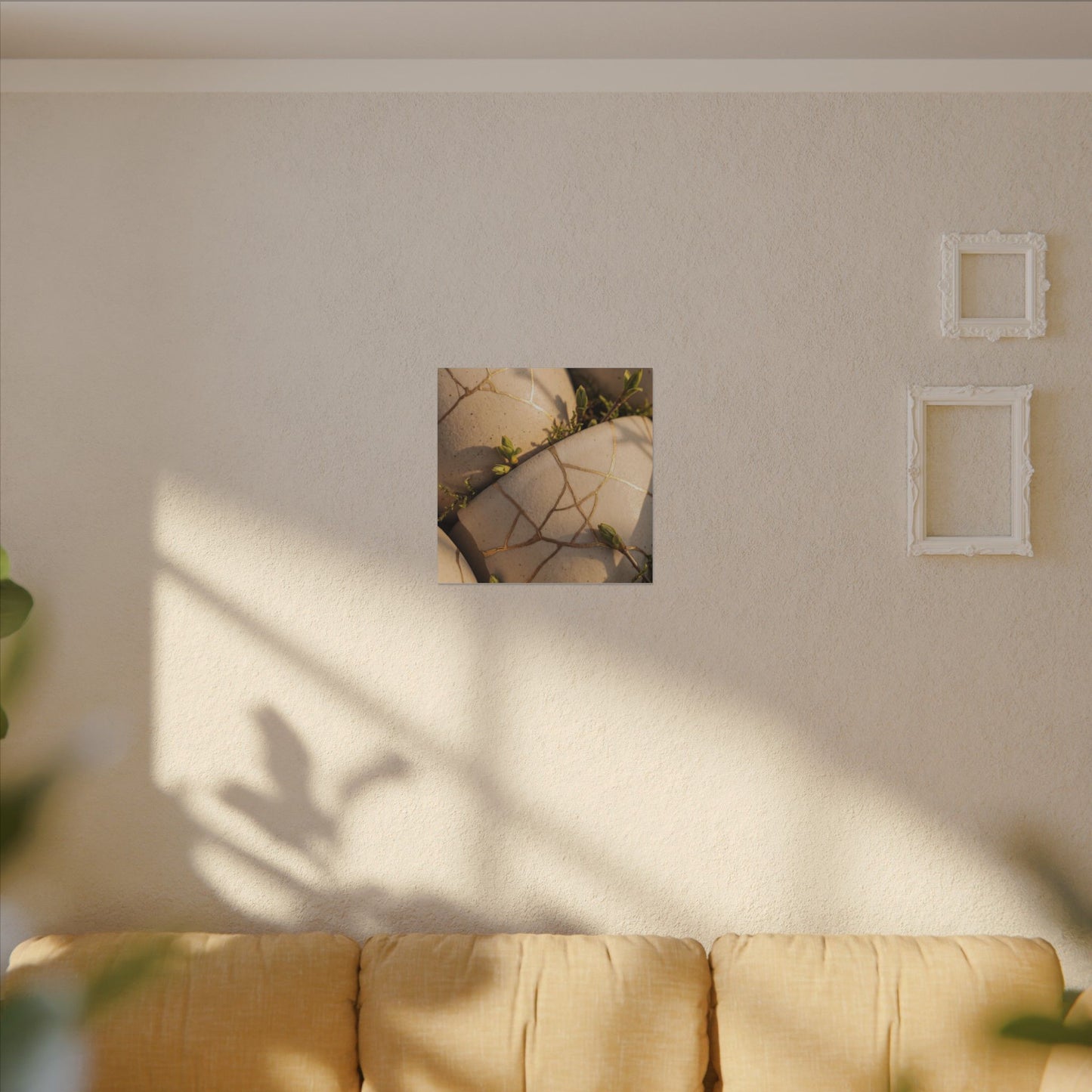 Spring Broken Pottery Gold Vein Canvas Art | Beautiful Decor