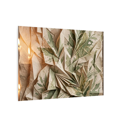Japandi Paper Fold in Candlelight | Texture Canvas Art