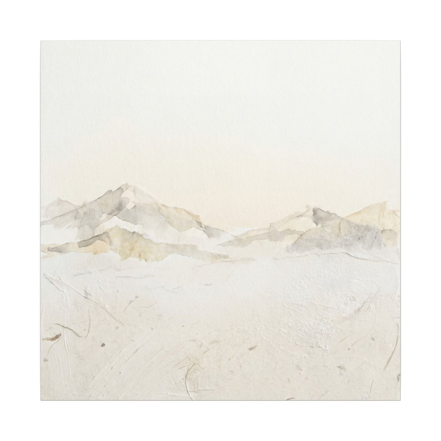 Mountain Mist Winter Canvas Art | Japandi Warm Design