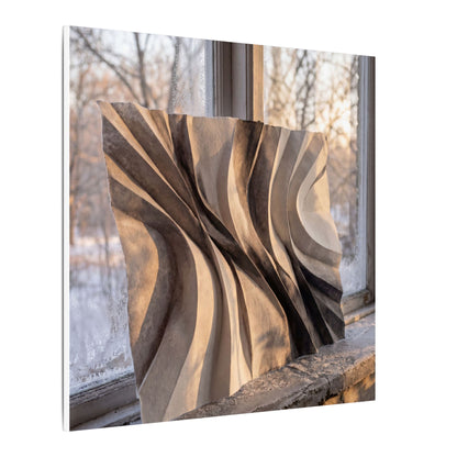 Mono No Aware Paper Fold Canvas Art - Japandi Minimal Line