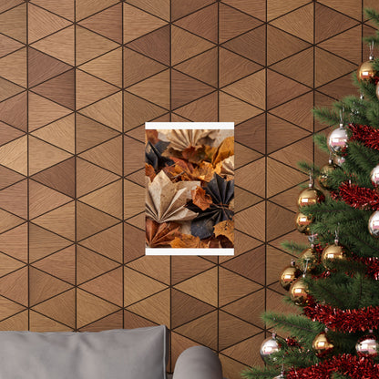 Paper Fold Wall Art Print | Autumn Japandi Texture Art
