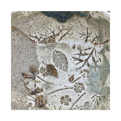 Ceramic Bowl Winter Canvas Art | Japandi Earthy Design