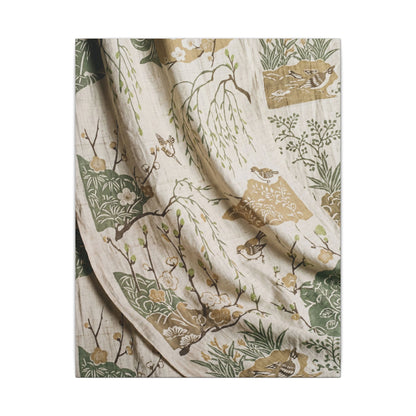 Silk Drape Canvas Art | Spring Japandi Japanese Pattern Art